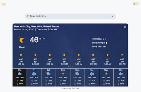 A Nice Weather App Built Using React